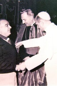 con Paolo VI e il Cardinale Pignedoli